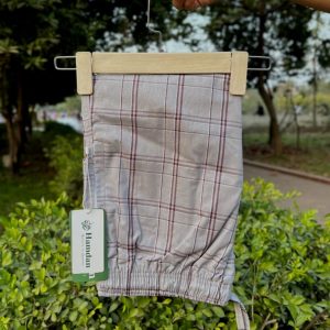 2.check cotton trouser