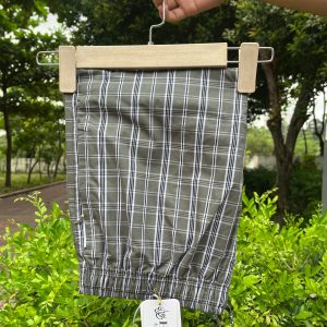3.check cotton trouser